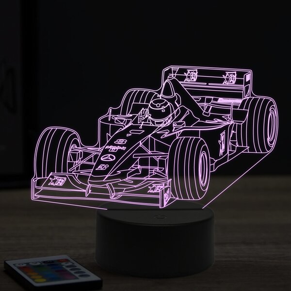 Beling 3D lampa, Formula Mika Häkkinen Mercedes ,16 farebná, FF7