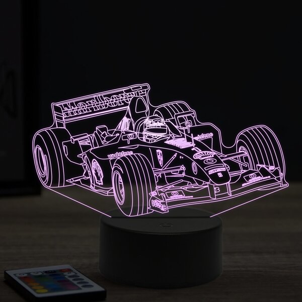 Beling 3D lampa, Formula Michael Schumacher Ferrari ,16 farebná, FF6