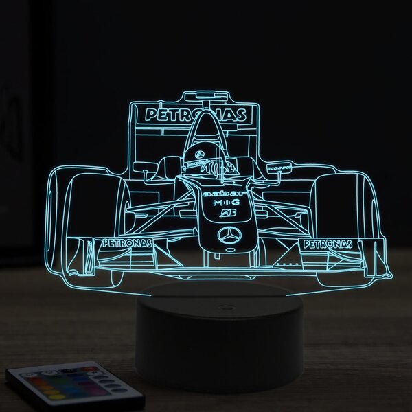 Beling 3D lampa, Formula Nico Rosberg Mercedes,16 farebná, FF9