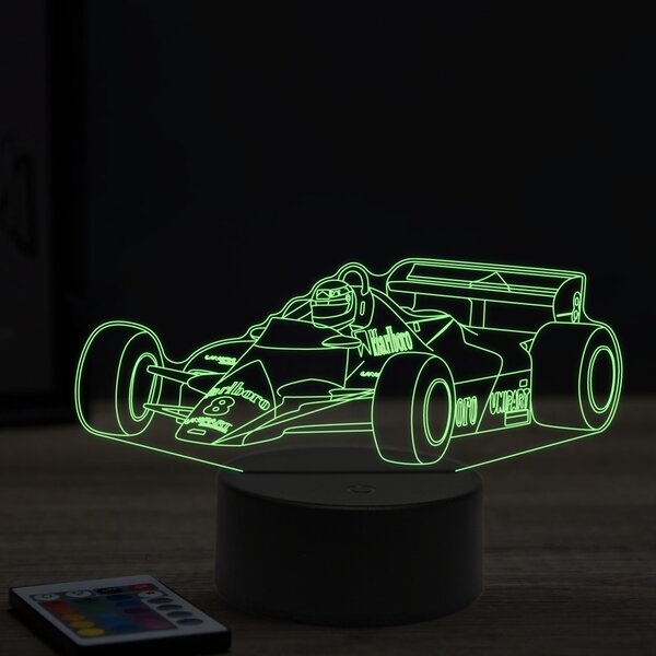 Beling 3D lampa, Formula Niki Lauda Ferrari,16 farebná, FF10