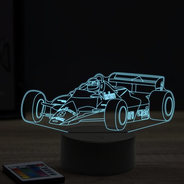 Beling 3D lampa, Formula Niki Lauda Ferrari,16 farebná, FF10