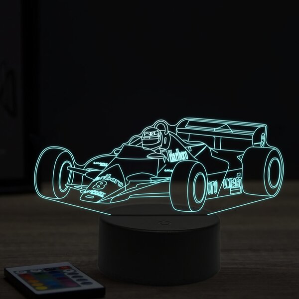 Beling 3D lampa, Formula Niki Lauda Ferrari,16 farebná, FF10