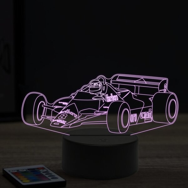 Beling 3D lampa, Formula Niki Lauda Ferrari,16 farebná, FF10