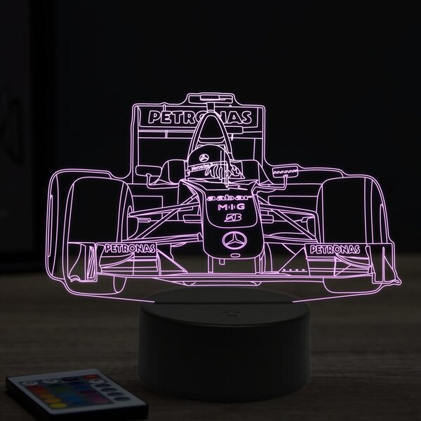 Beling 3D lampa, Formula Nico Rosberg Mercedes,16 farebná, FF9