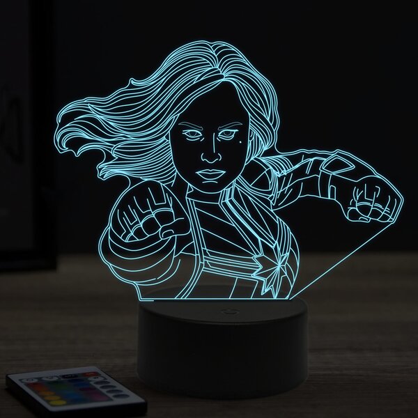 Beling 3D lampa, Capitan Marvel,7 farebná EP3