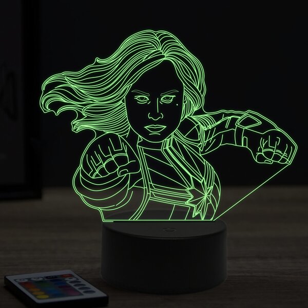 Beling 3D lampa, Capitan Marvel,7 farebná EP3