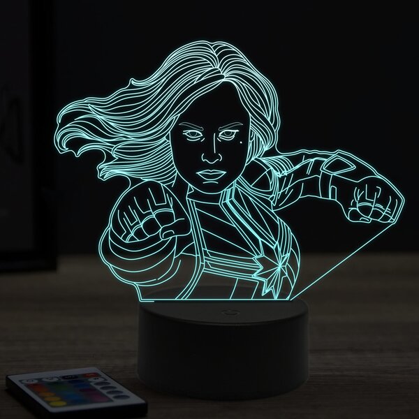 Beling 3D lampa, Capitan Marvel,7 farebná EP3