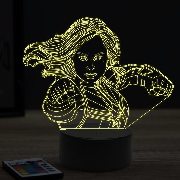 Beling 3D lampa, Capitan Marvel,7 farebná EP3
