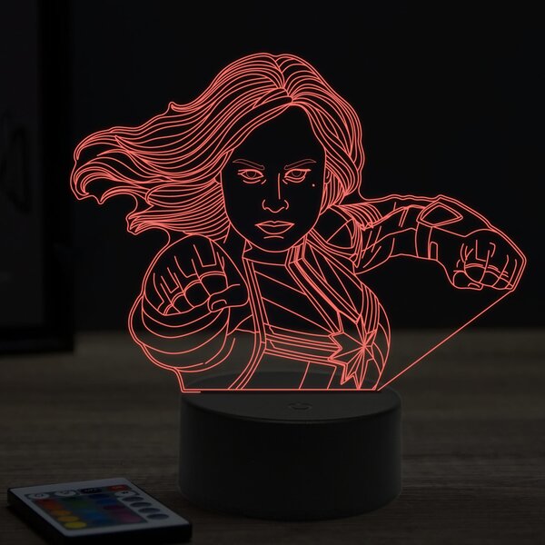 Beling 3D lampa, Capitan Marvel,7 farebná EP3