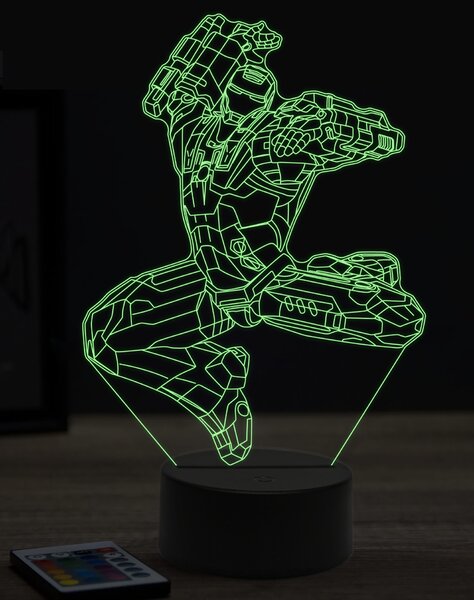 Beling 3D lampa,War machine ,7 farebná EP7