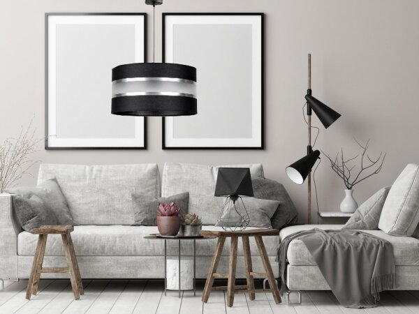 Luster na lanku CORAL 1xE27/60W/230V čierna