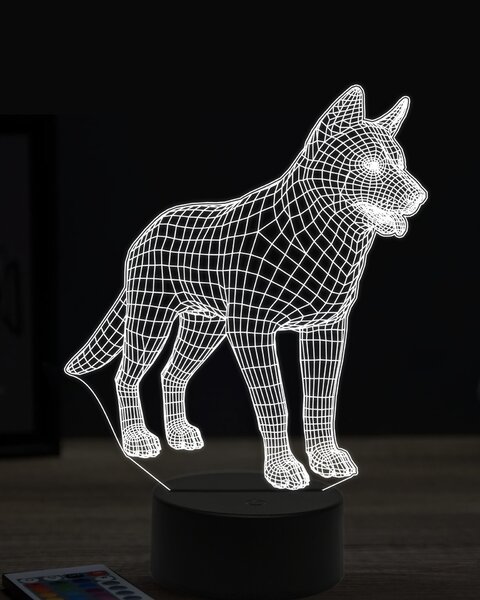 Beling 3D lampa, husky 2 ,7 farebná OR22