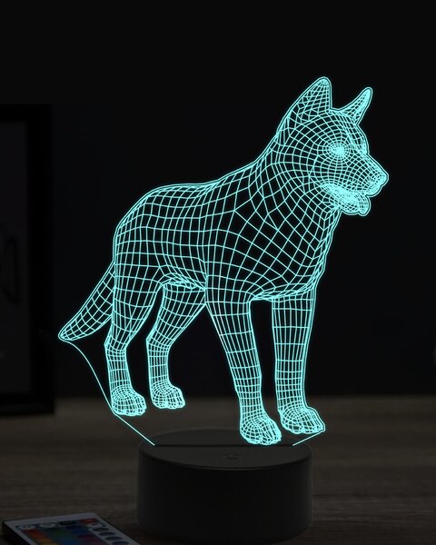 Beling 3D lampa, husky 2 ,7 farebná OR22