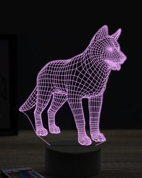 Beling 3D lampa, husky 2 ,7 farebná OR22