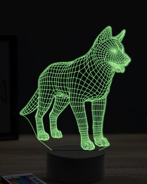 Beling 3D lampa, husky 2 ,7 farebná OR22