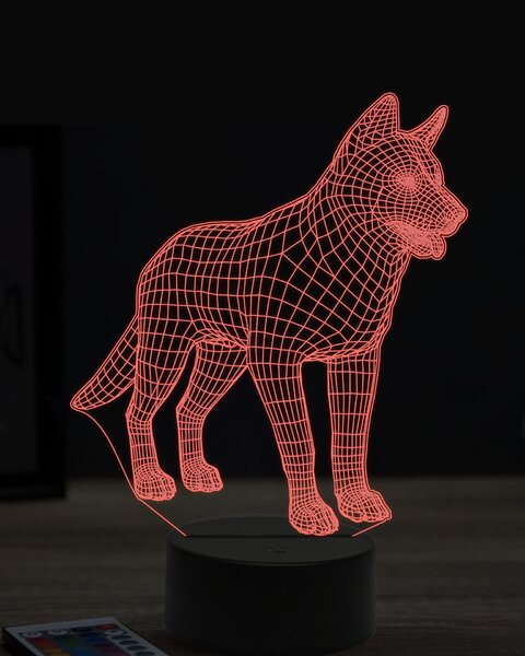 Beling 3D lampa, husky 2 ,7 farebná OR22