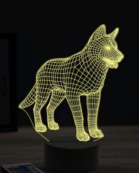 Beling 3D lampa, husky 2 ,7 farebná OR22
