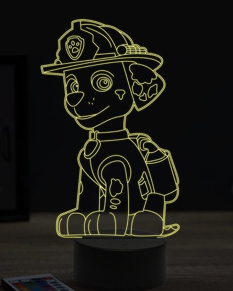 Beling 3D lampa,Paw patrol marshall 2, 7 farebná OR26