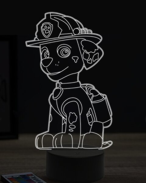 Beling 3D lampa,Paw patrol marshall 2, 7 farebná OR26