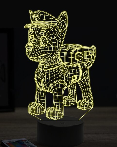 Beling 3D lampa,Paw patrol marshall, 7 farebná OR25