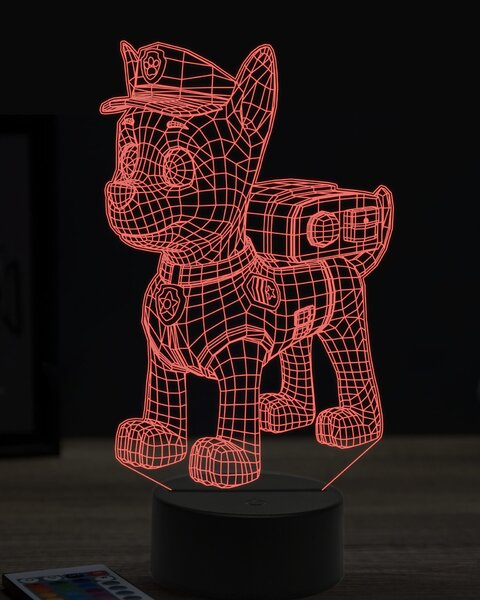 Beling 3D lampa,Paw patrol marshall, 7 farebná OR25