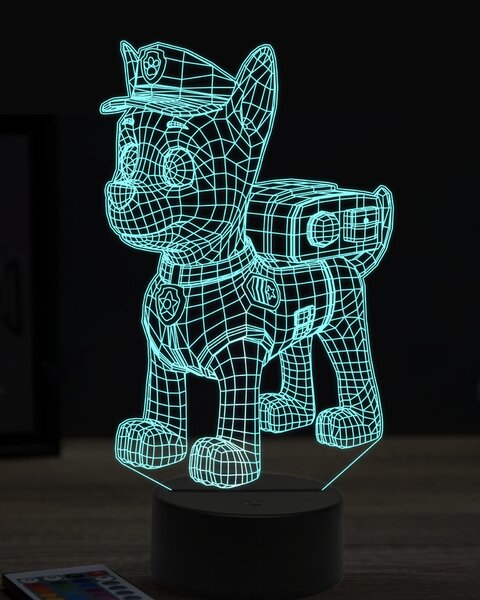 Beling 3D lampa,Paw patrol marshall, 7 farebná OR25