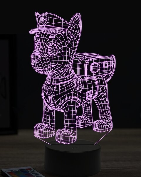 Beling 3D lampa,Paw patrol marshall, 7 farebná OR25