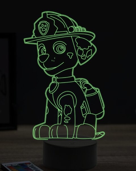 Beling 3D lampa,Paw patrol marshall 2, 7 farebná OR26