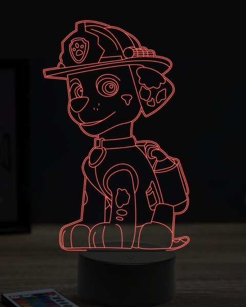 Beling 3D lampa,Paw patrol marshall 2, 7 farebná OR26
