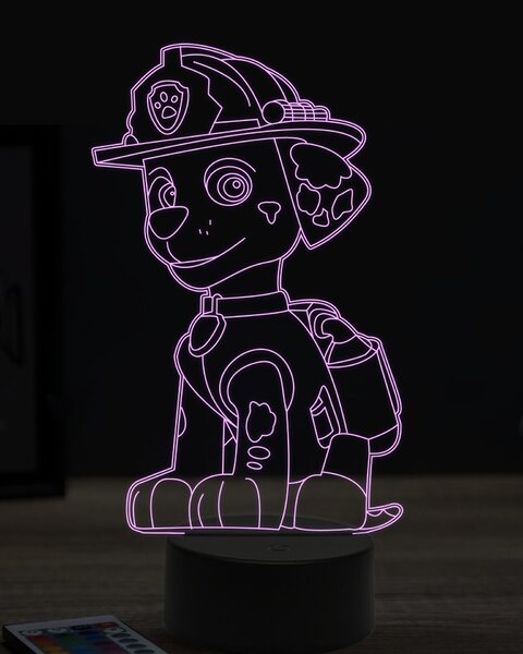 Beling 3D lampa,Paw patrol marshall 2, 7 farebná OR26