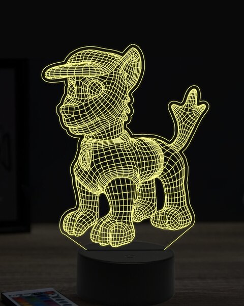 Beling 3D lampa, paw patrol rocky, 7 farebná OR29