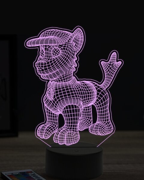 Beling 3D lampa, paw patrol rocky, 7 farebná OR29