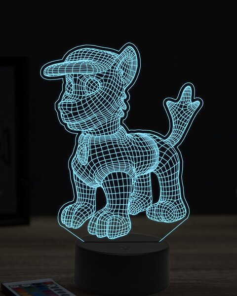 Beling 3D lampa, paw patrol rocky, 7 farebná OR29