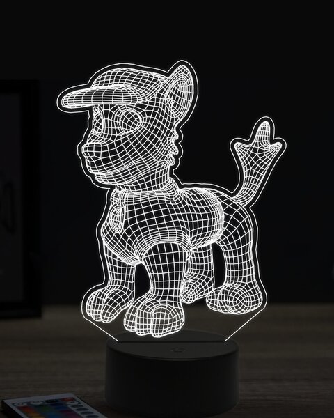 Beling 3D lampa, paw patrol rocky, 7 farebná OR29