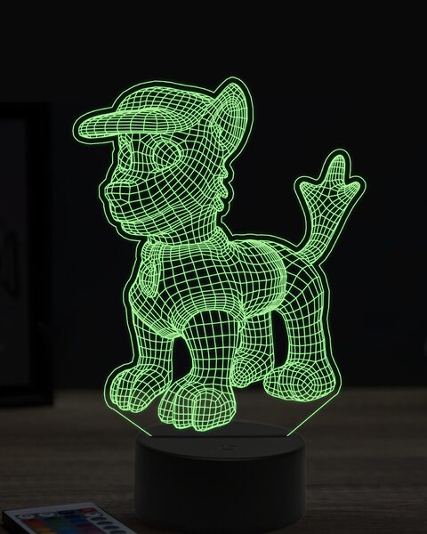 Beling 3D lampa, paw patrol rocky, 7 farebná OR29