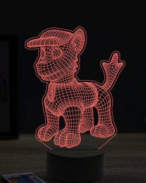 Beling 3D lampa, paw patrol rocky, 7 farebná OR29