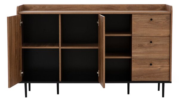 Mirjan24 Komoda K2D3SZ Peczo PC01, Farby: brandy castello / brandy castello + čierna 5903211157295