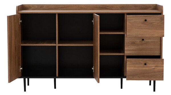 Mirjan24 Komoda K2D3SZ Peczo PC01, Farby: brandy castello / brandy castello + čierna 5903211157295