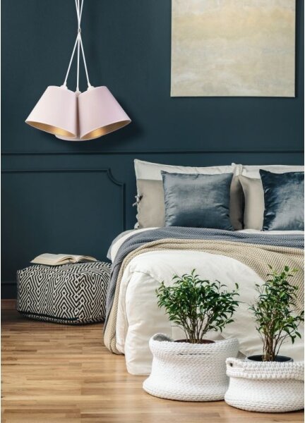 Duolla - Luster na lanku TWIGGY 3xE27/40W/230V pr. 60 cm biela