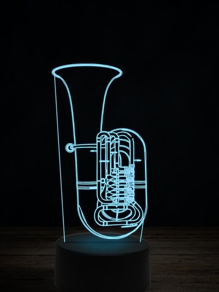 Beling 3D lampa,Bp Baritone, 7 farebná L345