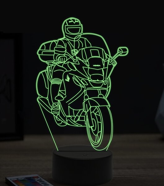 Beling 3D lampa, motorkár na Honde, 7 farebná ZZ22