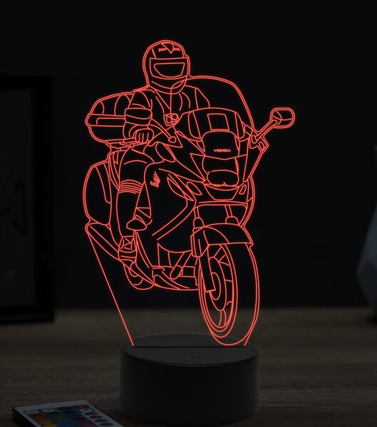 Beling 3D lampa, motorkár na Honde, 7 farebná ZZ22