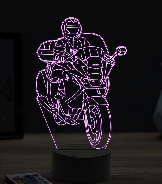 Beling 3D lampa, motorkár na Honde, 7 farebná ZZ22
