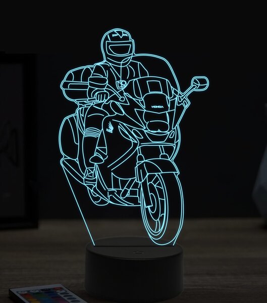 Beling 3D lampa, motorkár na Honde, 7 farebná ZZ22
