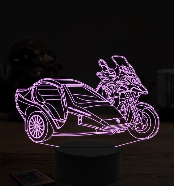 Beling 3D lampa, BMW motorka zo sajdkárou , 7 farebná ZZ26