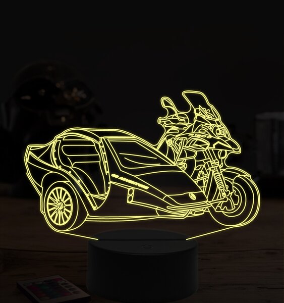 Beling 3D lampa, BMW motorka zo sajdkárou , 7 farebná ZZ26