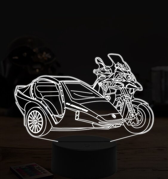 Beling 3D lampa, BMW motorka zo sajdkárou , 7 farebná ZZ26