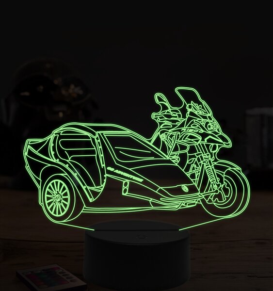 Beling 3D lampa, BMW motorka zo sajdkárou , 7 farebná ZZ26