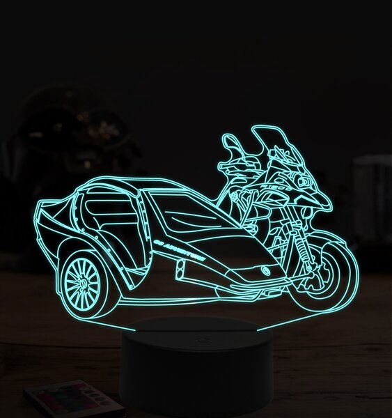 Beling 3D lampa, BMW motorka zo sajdkárou , 7 farebná ZZ26