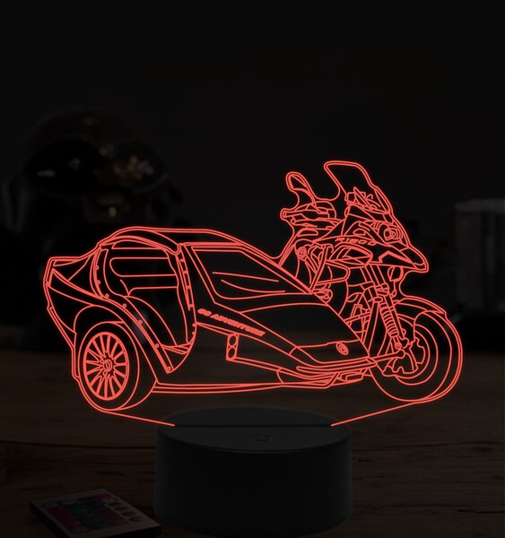 Beling 3D lampa, BMW motorka zo sajdkárou , 7 farebná ZZ26